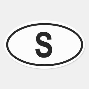 Sticker Ovale La Suède "S "