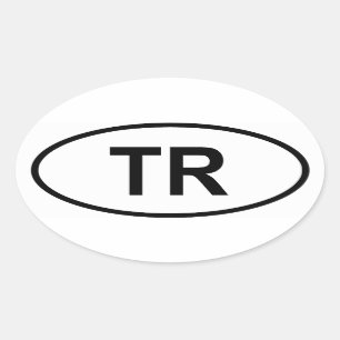 Sticker Ovale La Turquie "TR "