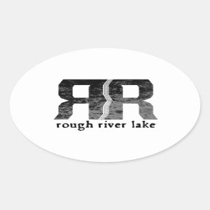 Sticker Ovale Lac rugueux river