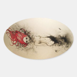 Sticker Ovale Lady Lazarus