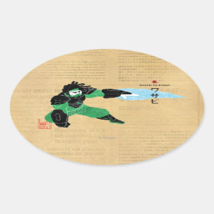 Sticker Ovale Lames Plasma Wasabi