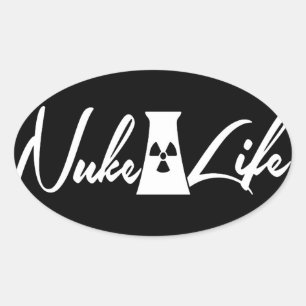 Sticker Ovale L'Arme nucléaire-Vie