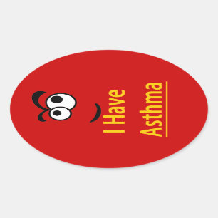 Sticker Ovale L'autocollant des enfants vigilants d'asthme