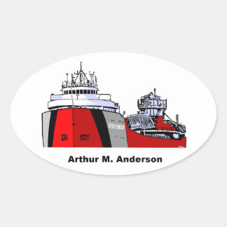 Sticker Ovale Le cargo Arthur M. Anderson