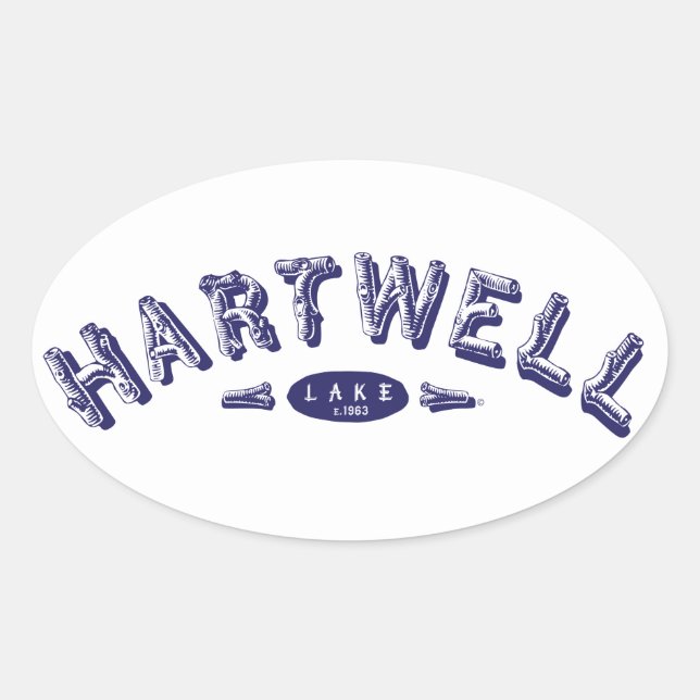 Sticker Ovale Le lac Hartwell (Devant)
