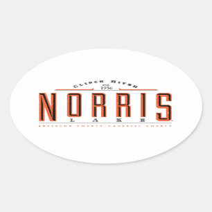 Sticker Ovale Le lac Norris