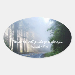 Sticker Ovale Le Seigneur vous guidera toujours