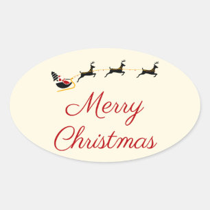 Sticker Ovale Le thème de Noël I
