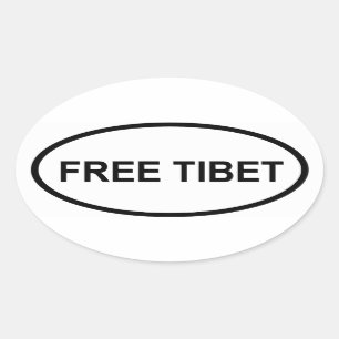 STICKER OVALE LE THIBET LIBRE