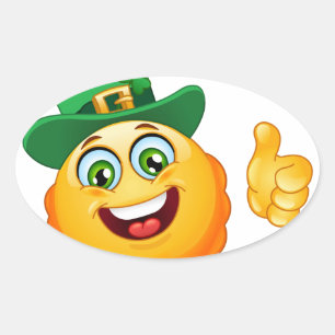Sticker Ovale leprechaun emoji