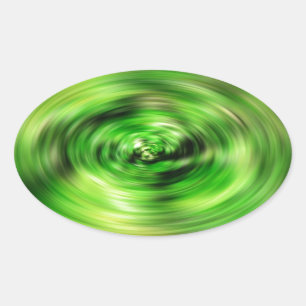 Sticker Ovale Les couleurs numériques radiales Blur brillant Ar