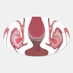 Sticker Ovale Les membres de la Terre : Tapisserie texturée de l