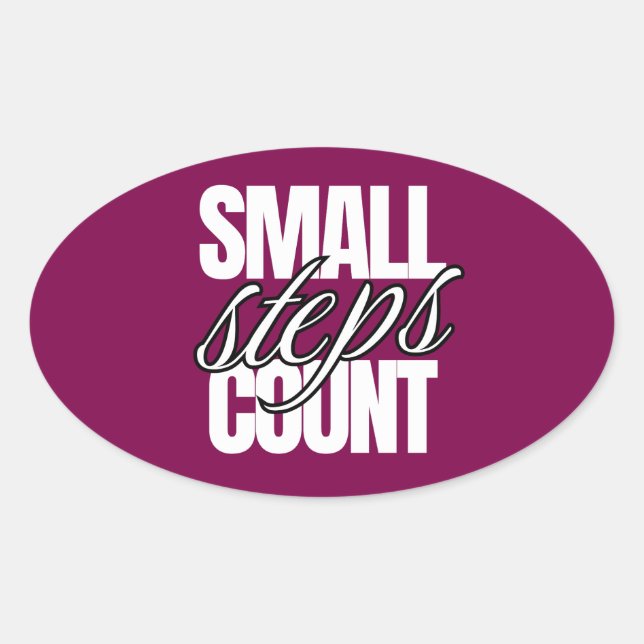 STICKER OVALE LES PETITS PAS COMPTE (Devant)