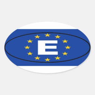 Sticker Ovale L'Espagne - Union européenne