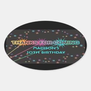 Sticker Ovale L'étiquette de laser marque avec des lettres