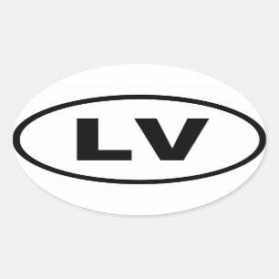 Sticker Ovale Lettonie LV Europe