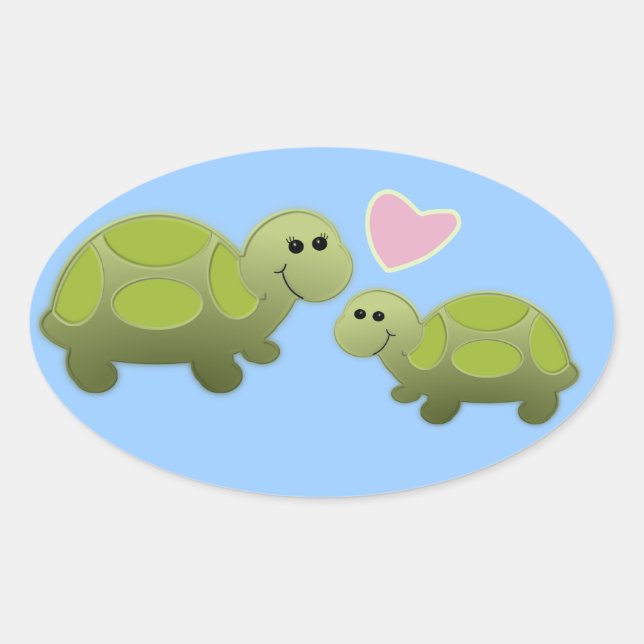 Sticker Ovale Lil Turtle (Devant)