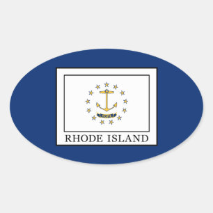 Sticker Ovale L'île Rhode