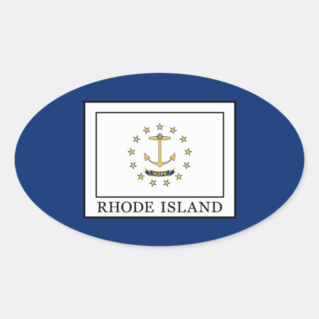 Sticker Ovale L'île Rhode (Devant)
