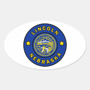 Sticker Ovale Lincoln Nebraska