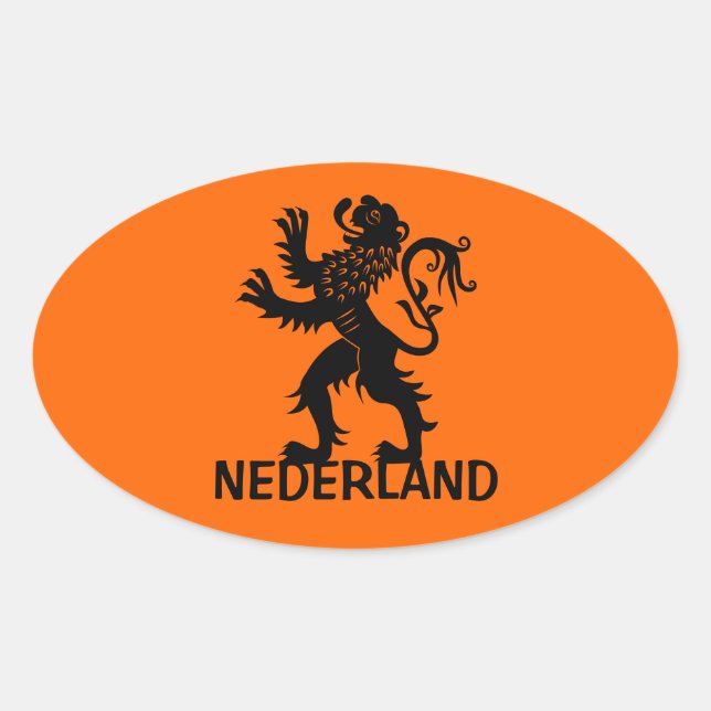 Sticker Ovale Lion Nederland (Devant)