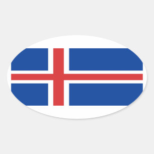 STICKER OVALE L'ISLANDE