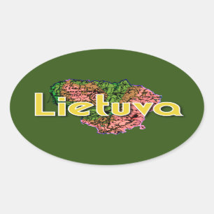 Sticker Ovale Lituanie