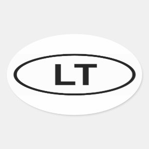 Sticker Ovale Lituanie "LT"