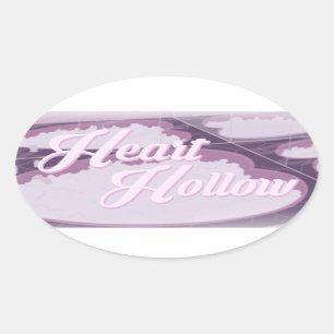 Sticker Ovale Logo arrondi COEUR HOLLOW + Baignoire (Sticker Pac