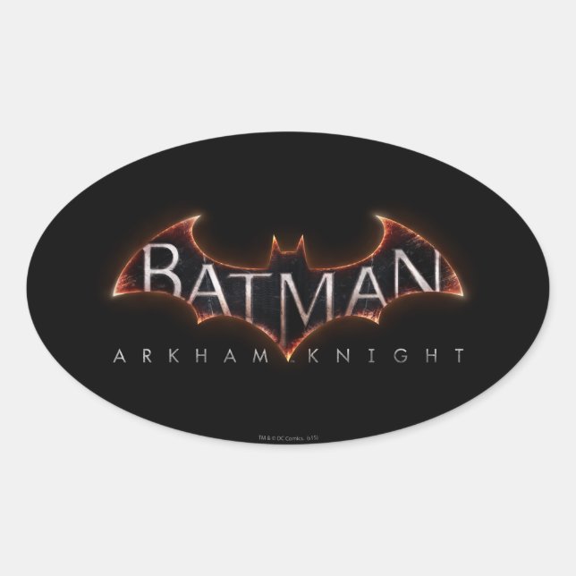 Sticker Ovale Logo Batman Arkham Knight (Devant)