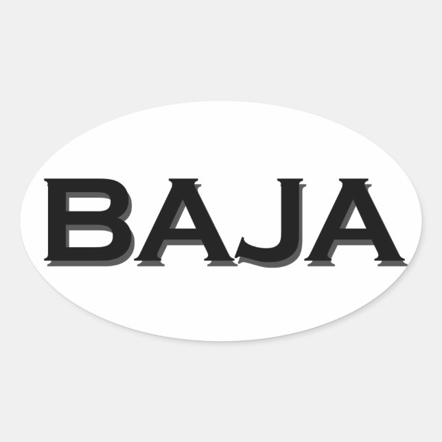 Sticker Ovale Logo de Baja Oval (Devant)