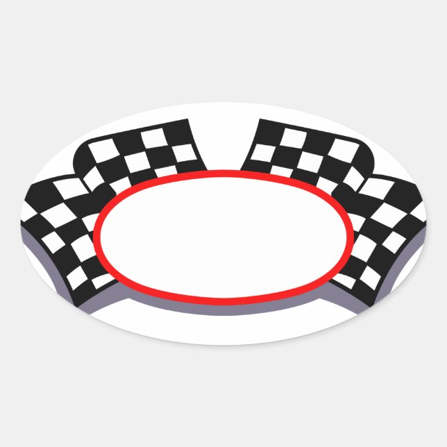 Sticker Ovale Logo de course (Devant)