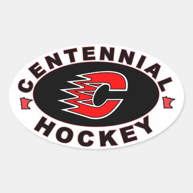Sticker Ovale Logo de hockey du Centenaire (Devant)