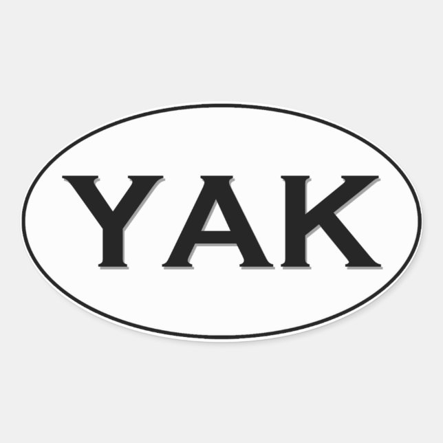 Sticker Ovale Logo de YAK Oval (Devant)