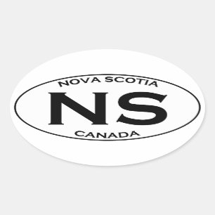 Sticker Ovale Logo d'ovale de NS la Nouvelle-Écosse