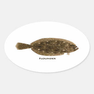 Sticker Ovale Logo Flounder
