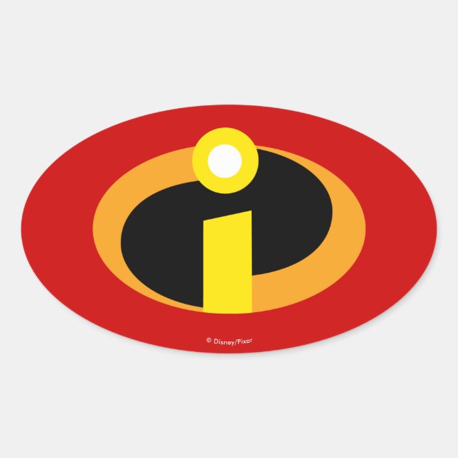 Sticker Ovale Logo Incroyable (Devant)