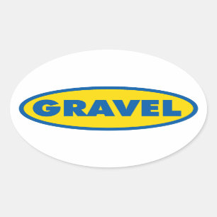 Sticker Ovale Logo jaune Gravel Cycling