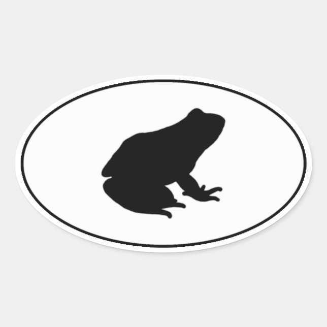 Sticker Ovale Logo ovale de grenouille (Devant)