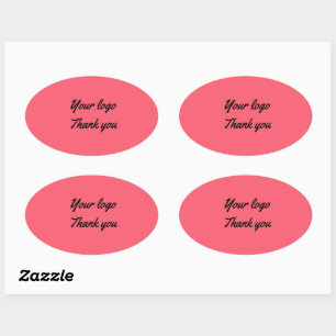 Sticker Ovale Logo personnalisé simple et élégant ici société