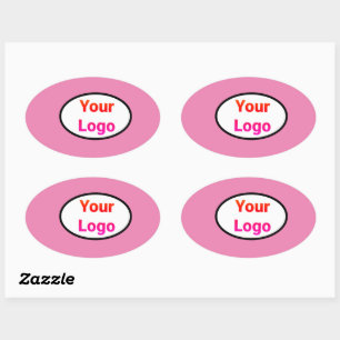 Sticker Ovale Logo personnalisé simple et élégant ici société cl