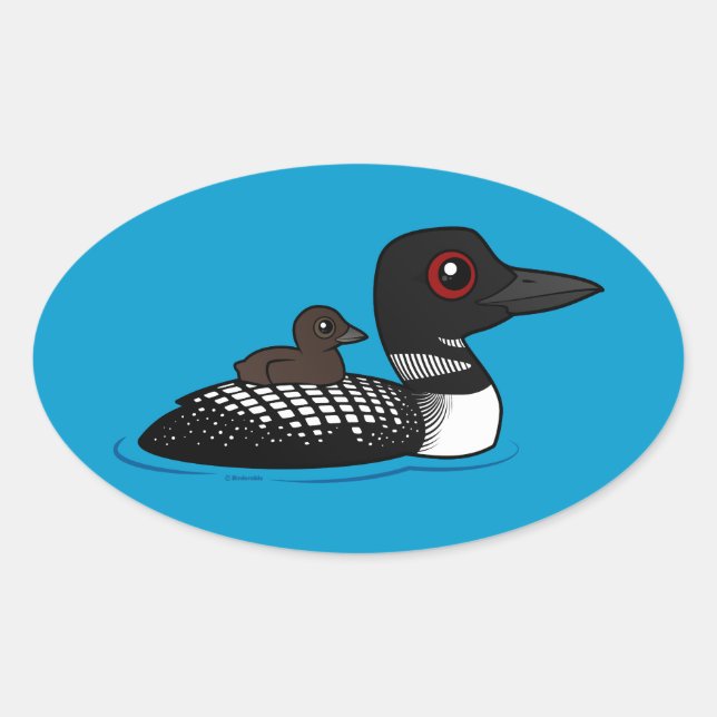 Sticker Ovale Loin avec poussette (Devant)