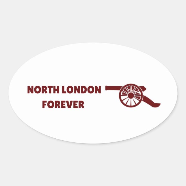 Sticker Ovale Londres du Nord (Devant)