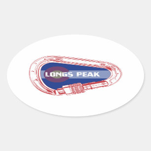 Sticker Ovale Longs Peak Escalade Carabiner