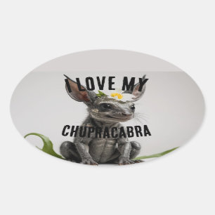 Sticker Ovale Love Chupracabra