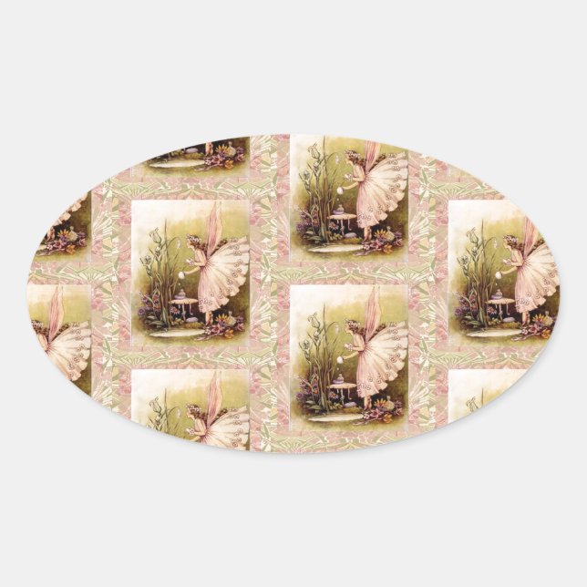 Sticker Ovale Lovely - Fairy Angel (Devant)