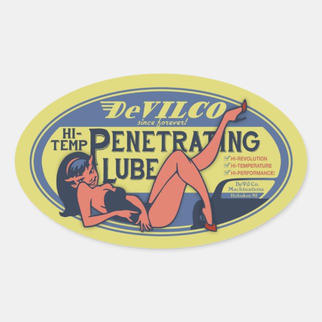 Sticker Ovale Lube pénétrante (Devant)