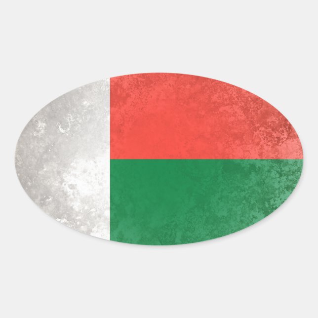 Sticker Ovale Madagascar (Devant)