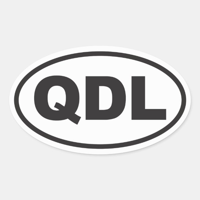 Sticker Ovale Madame originale de chien (Devant)