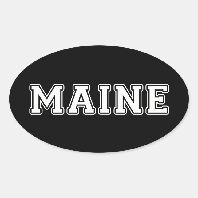 Sticker Ovale Maine (Devant)